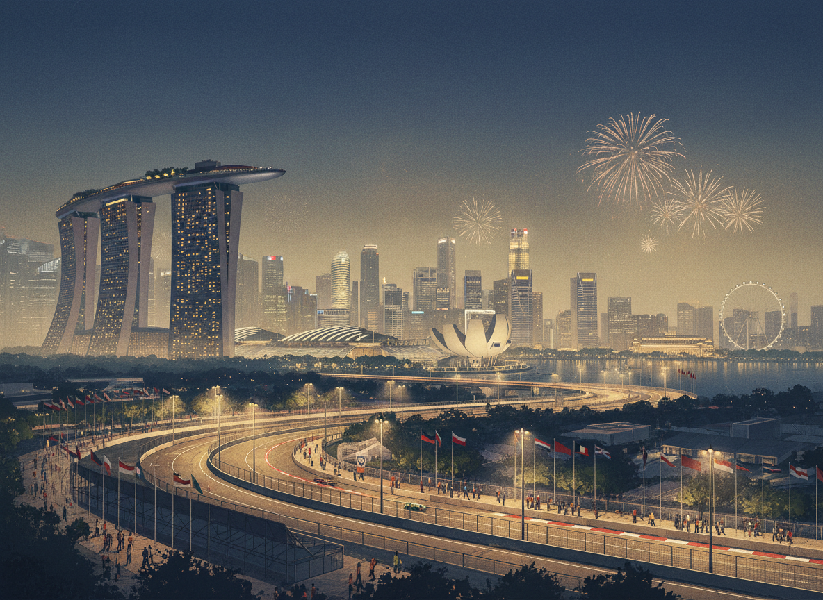 Singapour : le Grand Prix de F1 se prépare dans la brume avec une semaine économique très chargée